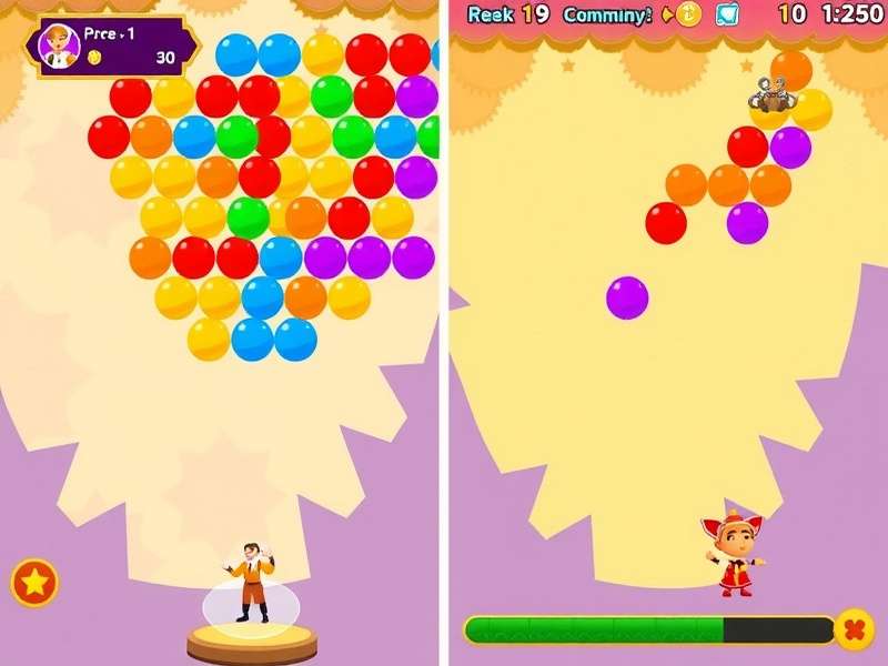 Advanced level gameplay in Savant Bounce Ace with complex obstacles